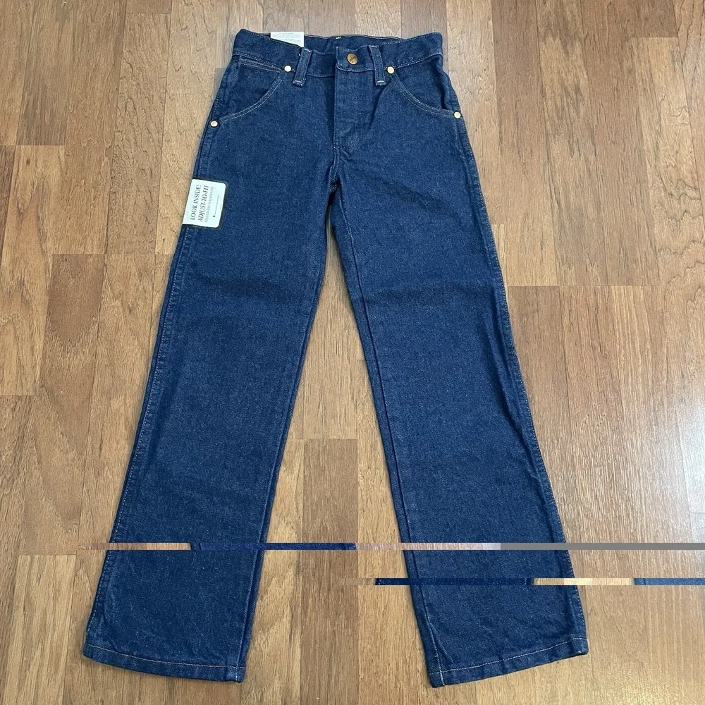Wrangler Boys Sz 8 Slim Cowboy Cut Jeans 13MWB NWT Adjustable Waist